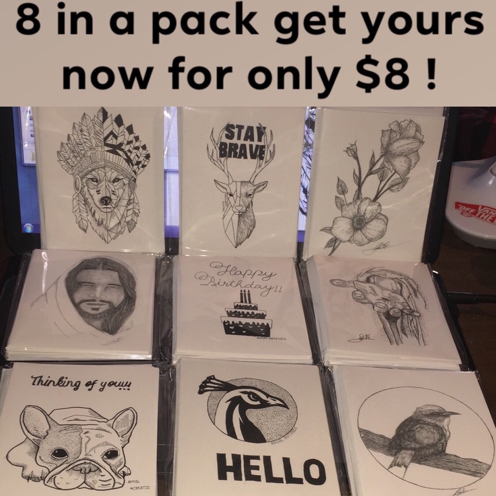 Custom blank note cards